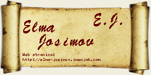 Elma Josimov vizit kartica